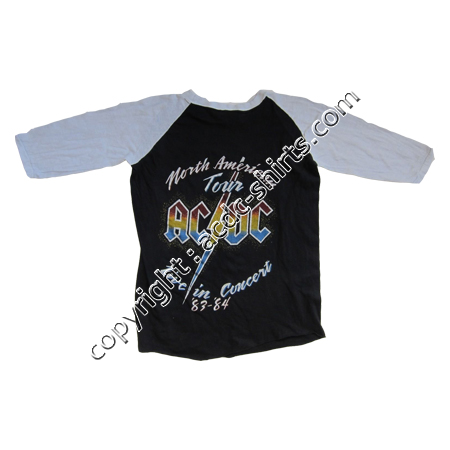 Shirt Europe AC/DC 1983-84 verso