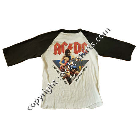 Shirt Europe AC/DC 1983-84 verso