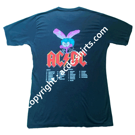 Shirt Europe AC/DC 1985-86 verso