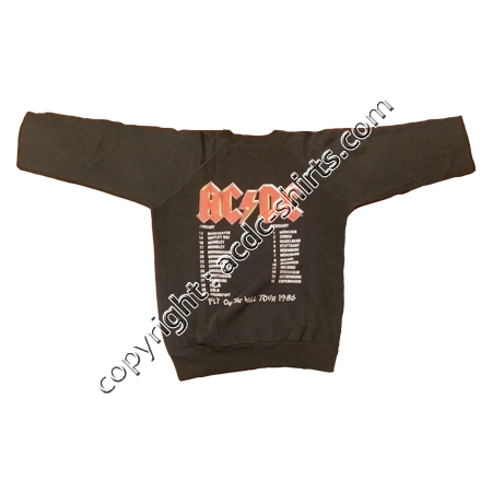 Sweat Europe AC/DC 1985-86 verso