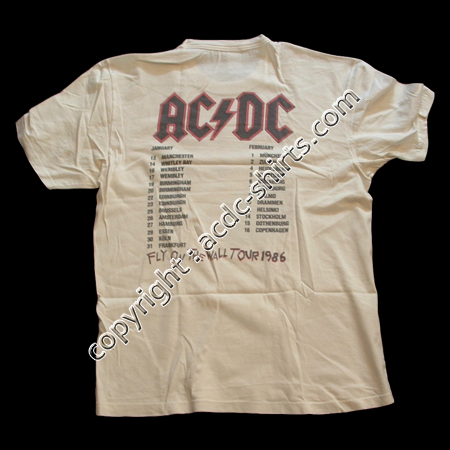 Sweat Europe AC/DC 1985-86 verso