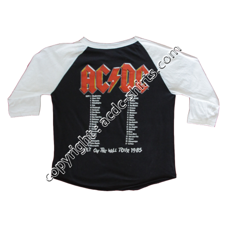 Shirt USA AC/DC 1985-86 verso