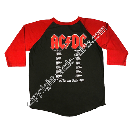 Shirt USA AC/DC 1985-86 verso