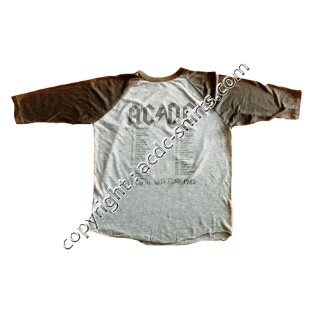 Shirt USA AC/DC 1985-86 verso
