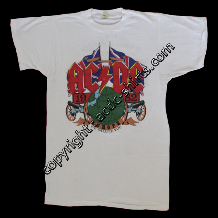 Shirt Europe AC/DC 1981-82 recto