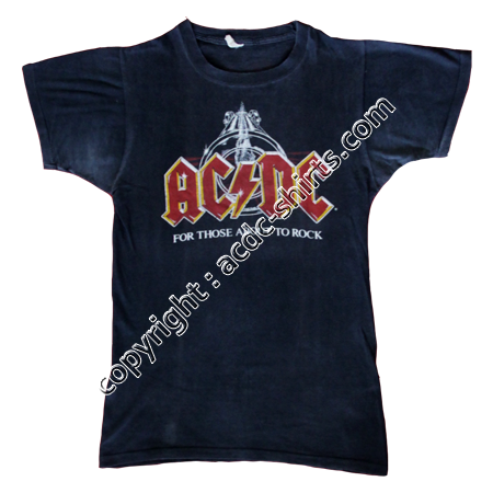 Shirt UK AC/DC 1981-82 recto