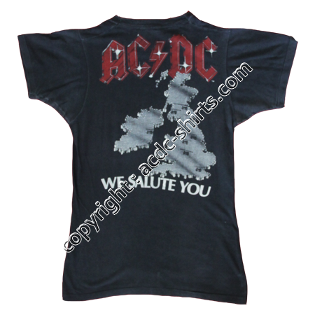 Shirt UK AC/DC 1981-82 verso