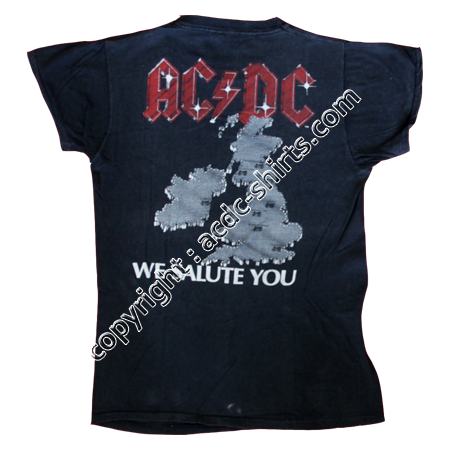 Shirt UK AC/DC 1981-82 verso
