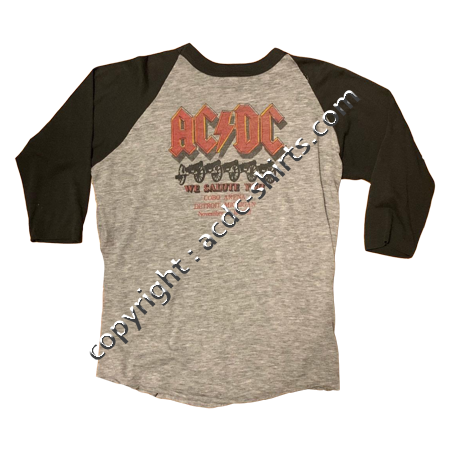 Shirt USA AC/DC 1982 verso