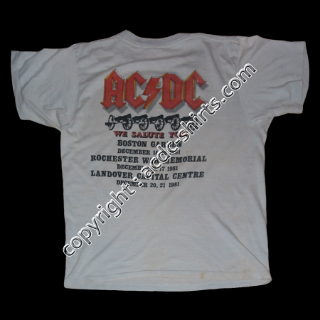 Shirt USA AC/DC 1979-80 verso
