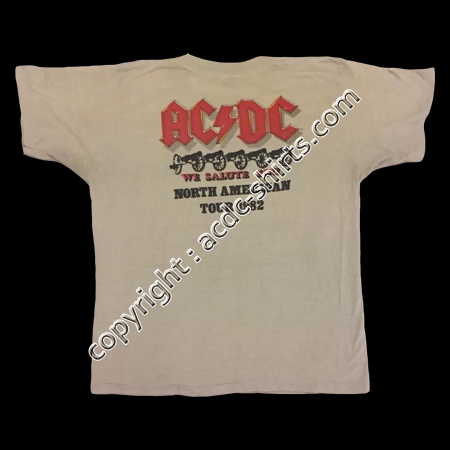 Shirt USA AC/DC 1979-80 verso