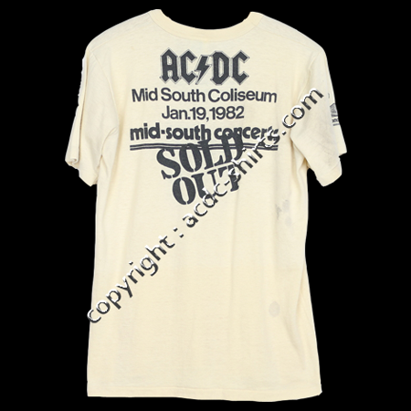 Shirt USA AC/DC 1981-82 verso