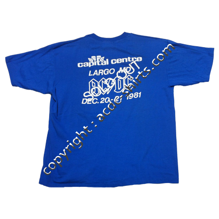 Shirt USA AC/DC 1981-82 verso