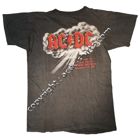 Shirt USA AC/DC 1981-82 verso