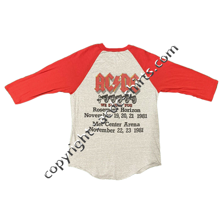 Shirt USA AC/DC 1981-82 verso