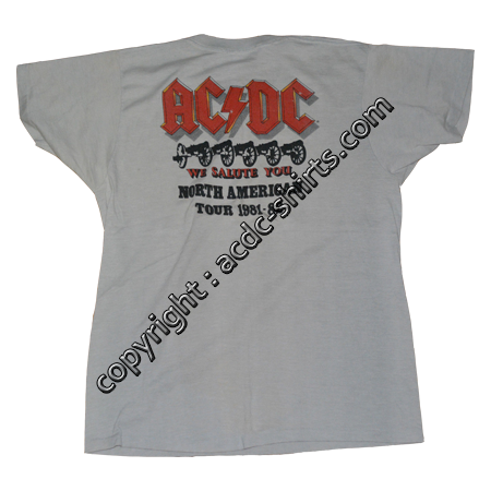 Shirt USA AC/DC 1981-82 verso