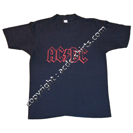 Shirt Europe AC/DC 1979-80 recto