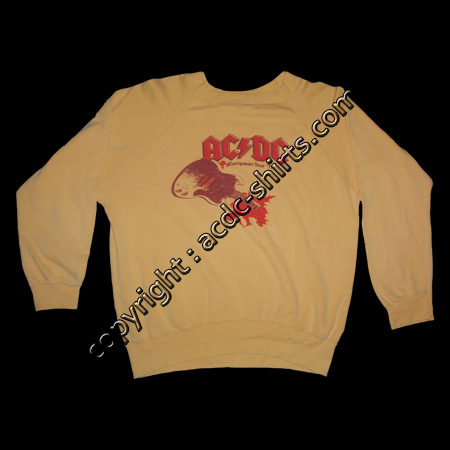 Shirt Europe AC/DC 1978 recto