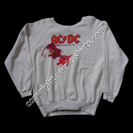 Shirt Europe AC/DC 1978 recto