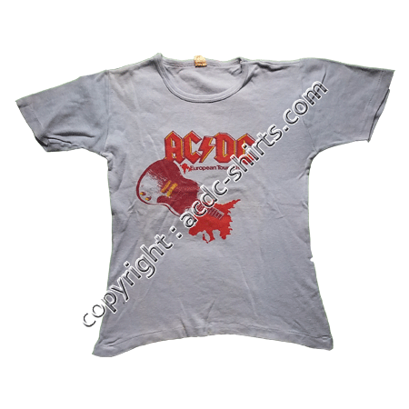 Shirt Europe AC/DC 1978 recto