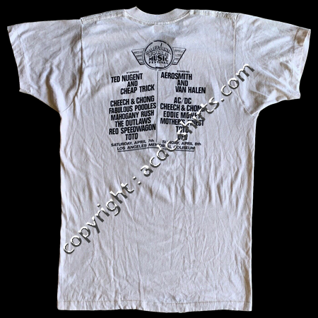 Shirt USA AC/DC 1978-79 verso