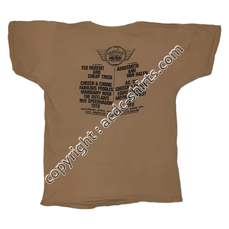 Shirt USA AC/DC 1978-79 verso