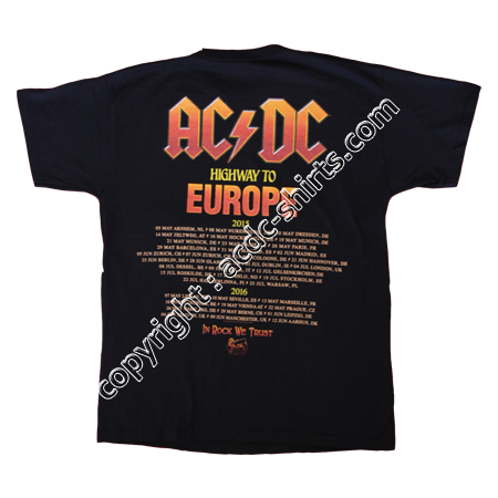 Shirt Europe AC/DC 2015-2016 verso