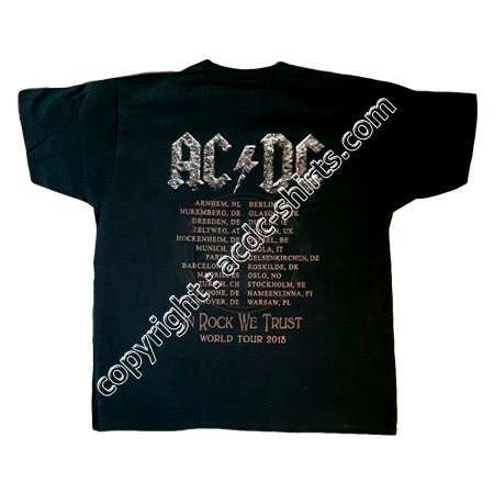 Shirt Europe AC/DC 2015-2016 verso