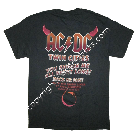 Shirt USA AC/DC 2015-2016 verso