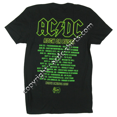 Shirt USA AC/DC 2015-2016 verso