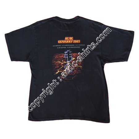 Shirt Europe AC/DC 2003 verso