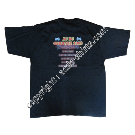 Shirt Europe AC/DC 2003 verso