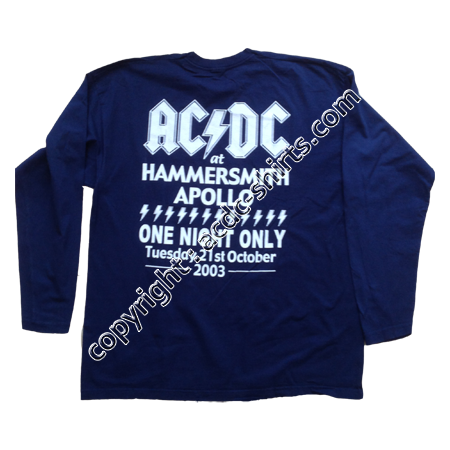 Shirt Europe AC/DC 2003 verso