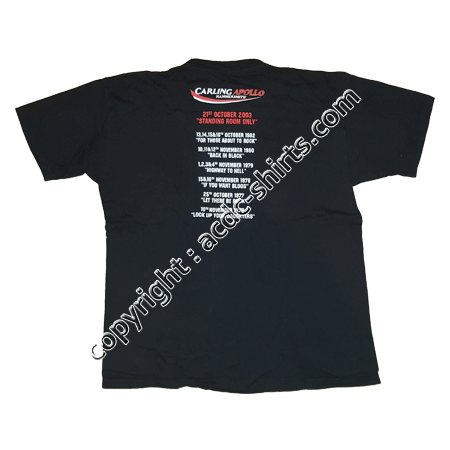 Shirt Europe AC/DC 2003 verso