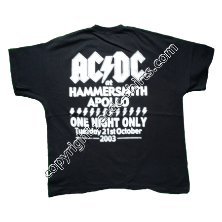 Shirt Europe AC/DC 2003 verso