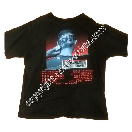 Shirt World AC/DC 1991 verso