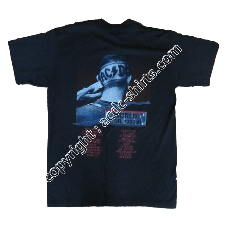 Shirt Europe AC/DC 1991 verso