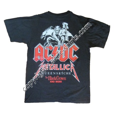 Shirt Europe AC/DC 1991 verso