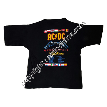 Shirt Europe AC/DC 1991 verso