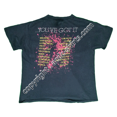 Shirt Europe AC/DC 1991 verso