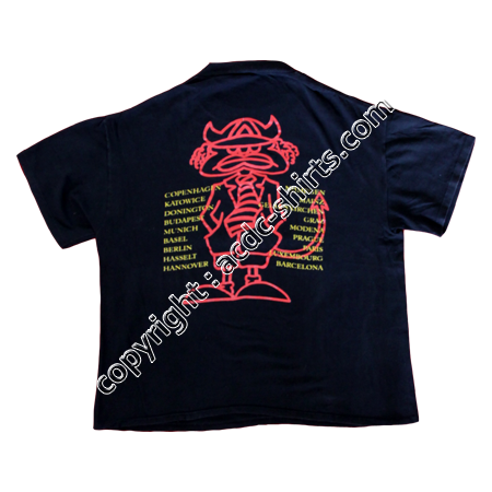 Shirt Europe AC/DC 1991 verso