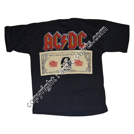 Shirt Europe AC/DC 1991 verso