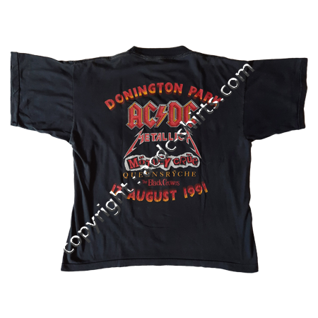 Shirt Europe AC/DC 1991 verso