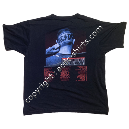 Shirt USA AC/DC 1990 verso