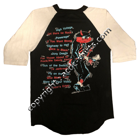 Shirt USA AC/DC 1990 verso