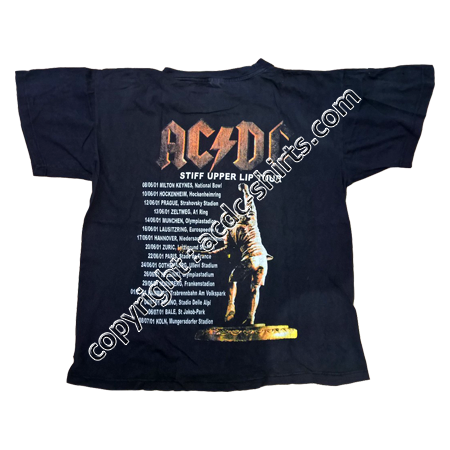 Shirt Europe AC/DC 2000 verso