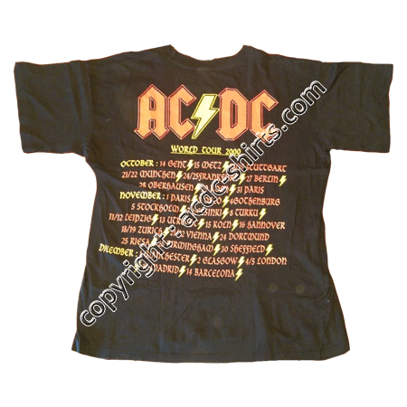 Shirt Europe AC/DC 2000 verso