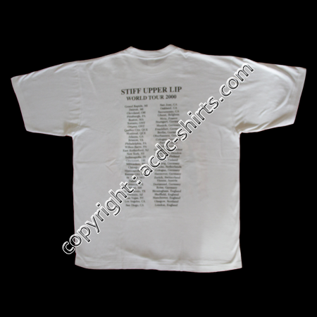 Shirt Europe AC/DC 2000 verso