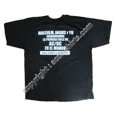 Shirt Europe AC/DC 2000 verso