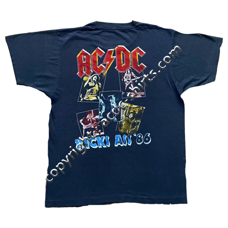 Shirt World AC/DC 1986 verso